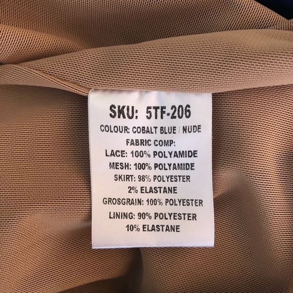 Three floor blue lace dress - Picture 7 of 8